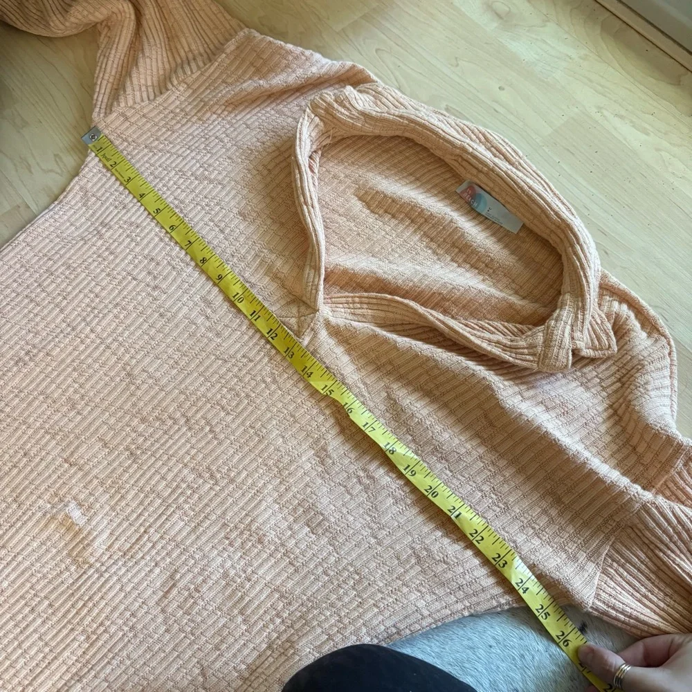 Free People Peach Maxi Shirt Dress